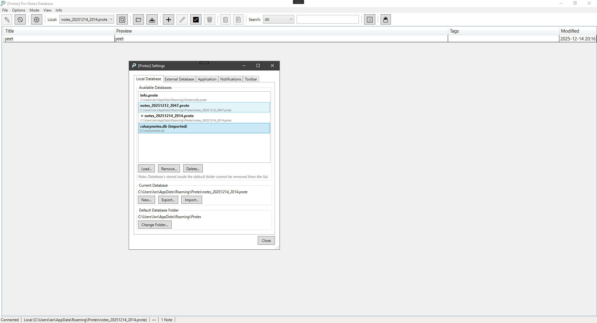 GitHub - PogaZeus/Protes: Pro Notes Database - Notepad type Editor with ...